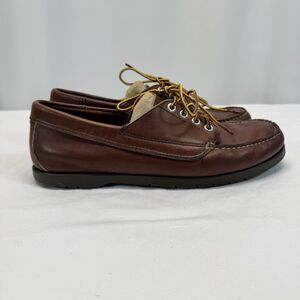 L.L.Bean Blucher Mocs Brown Leather Boat Shoes Men’s Size 10 M Boat Shoes Preppy